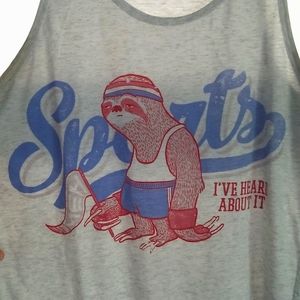 Lazy athletic sloth sports tank